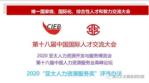 2020亞太人力資源服務獎評選辦法